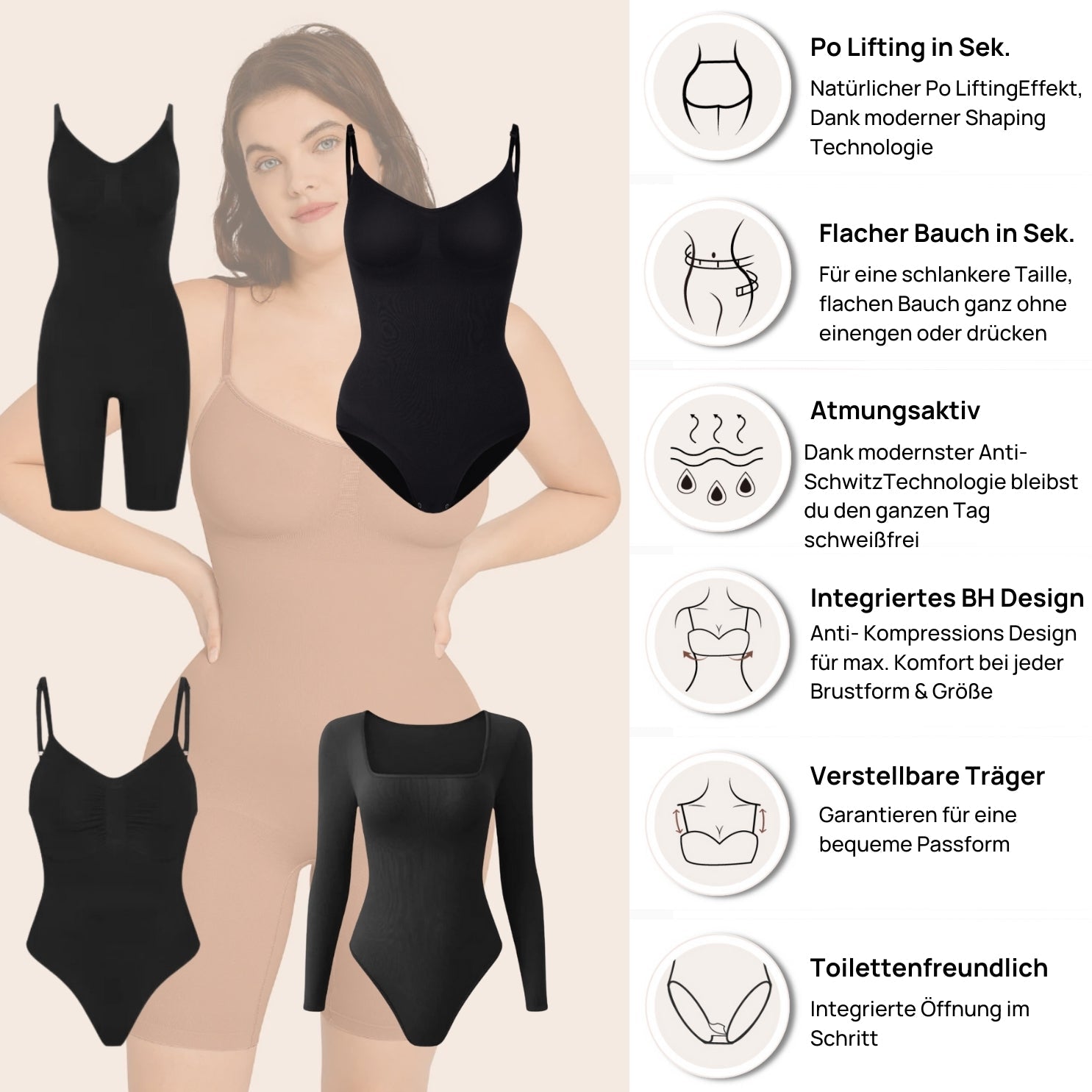 Bodysuit Shapewear™ Mit String - Monoka