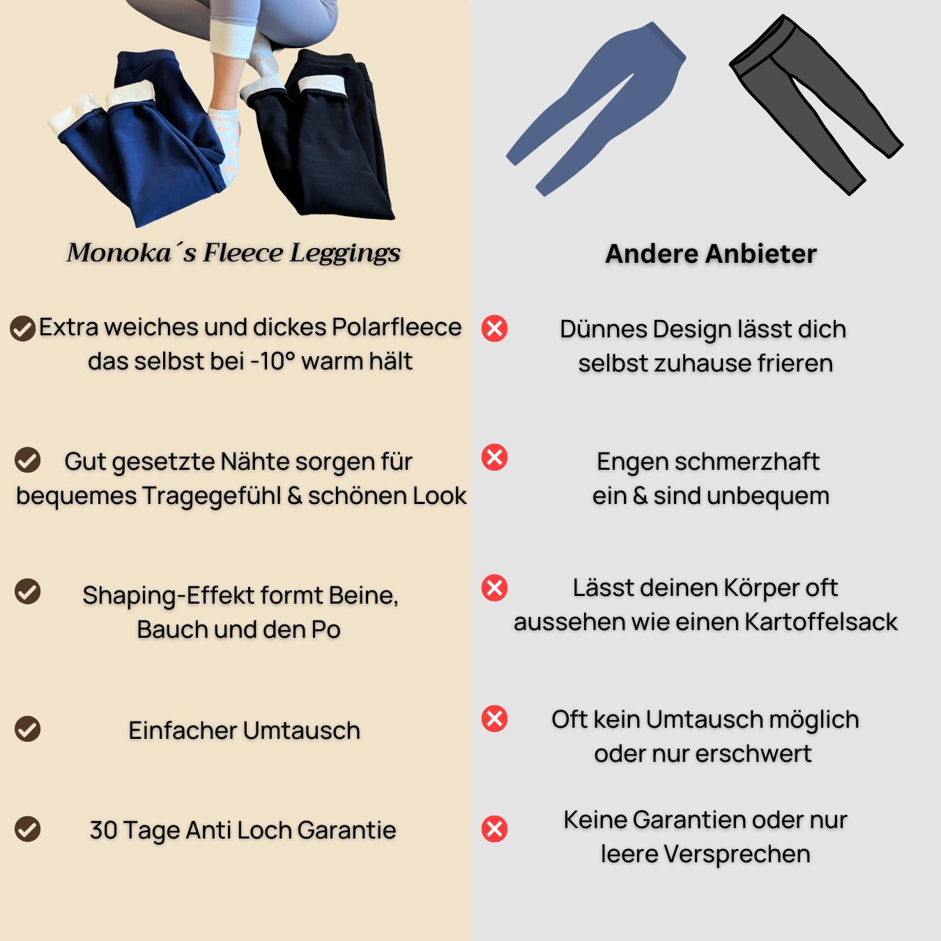 Fleece Leggings™ - Monoka