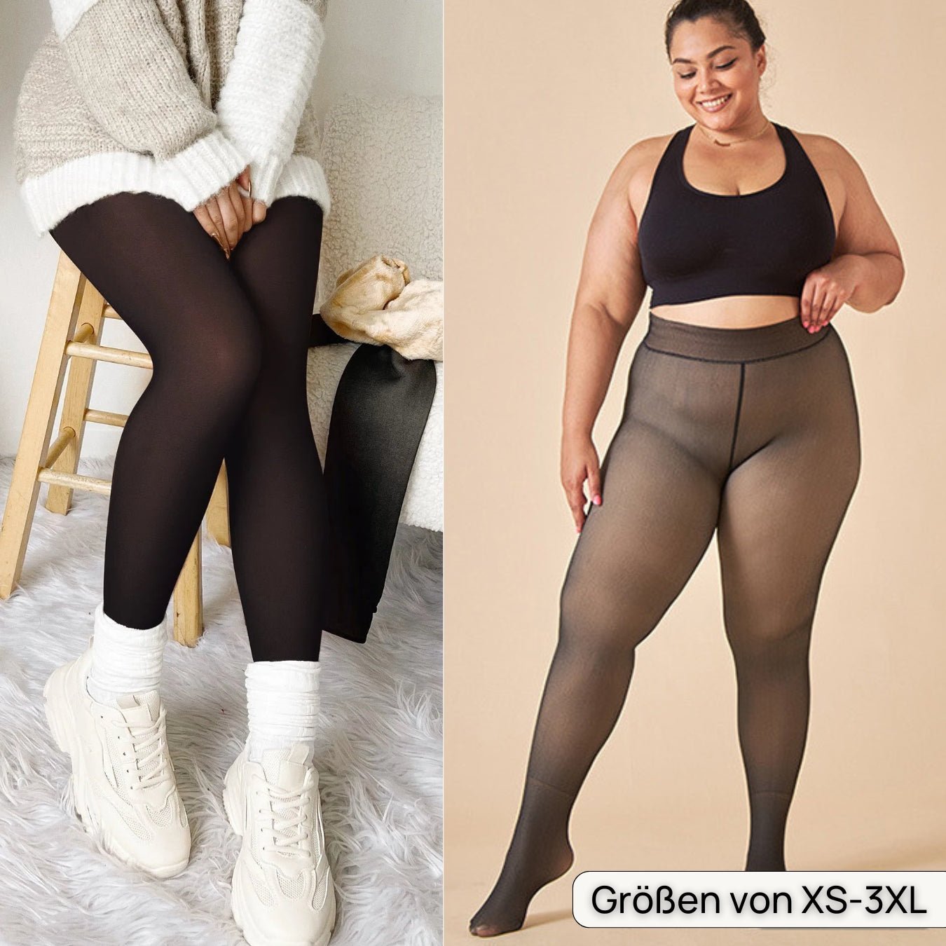 Fleece Strumpfhose™ mit stilvoller & bequemer Naht - Monoka