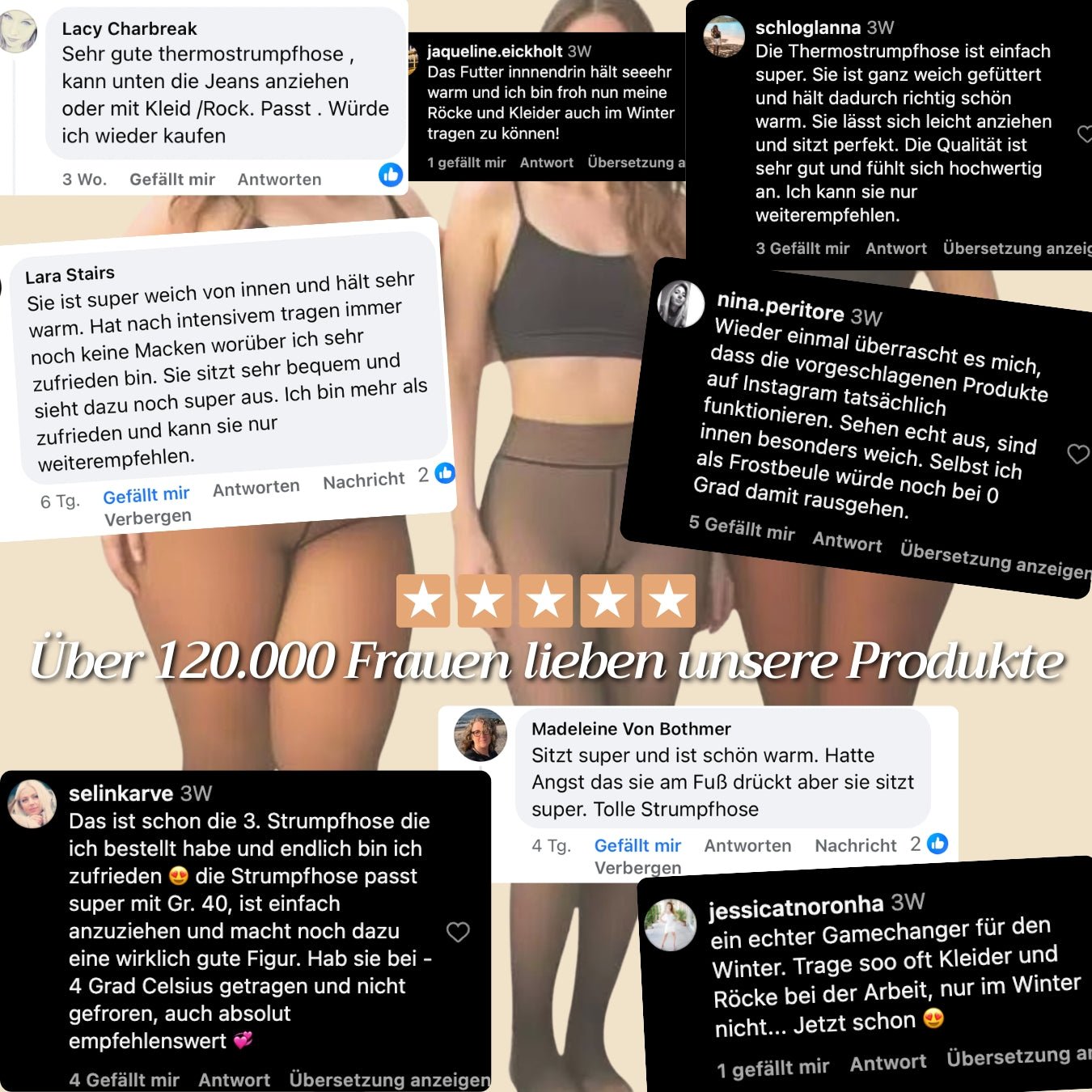 Fleece Strumpfhose™ mit stilvoller & bequemer Naht - Monoka