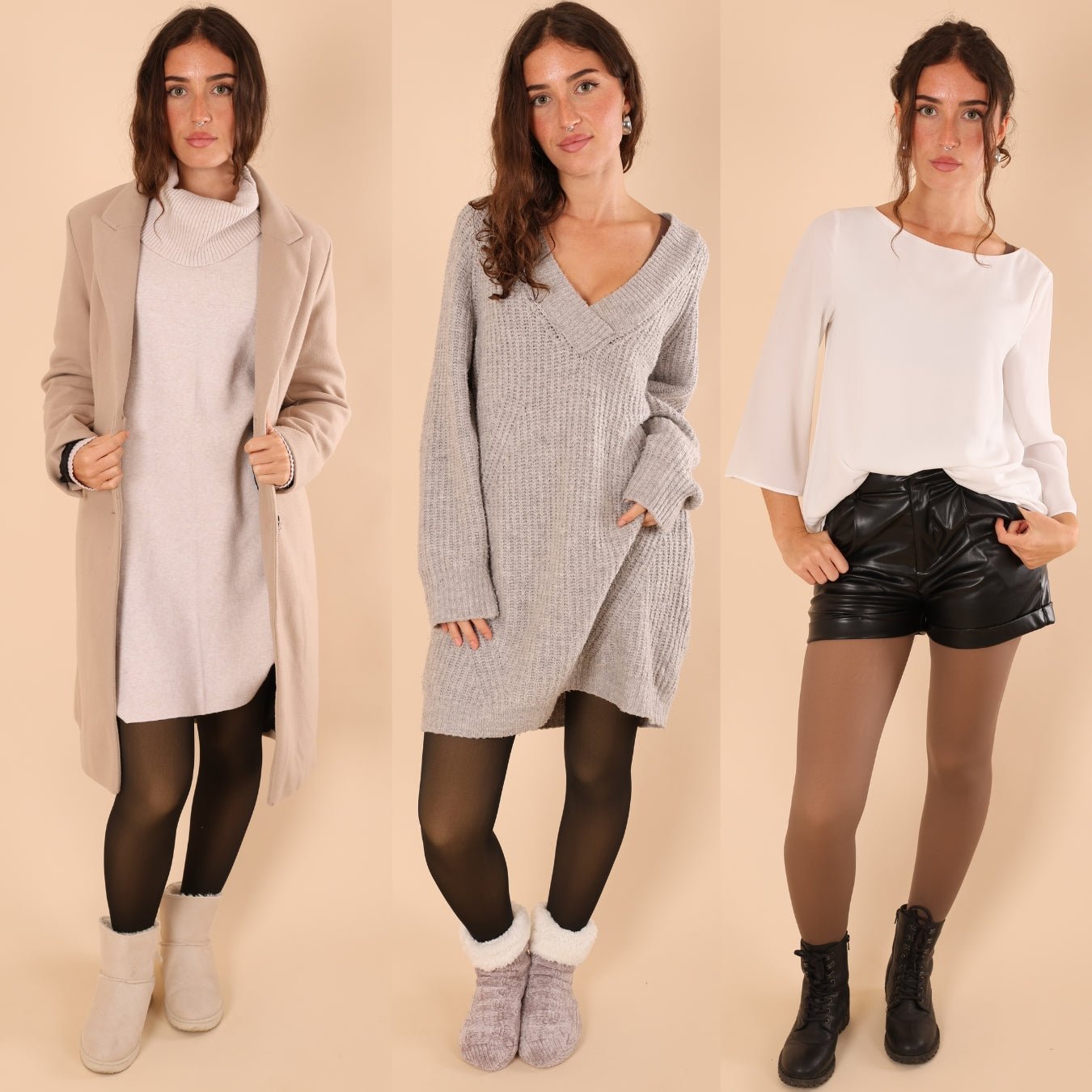 Fleece Strumpfhose™ mit stilvoller & bequemer Naht - Monoka