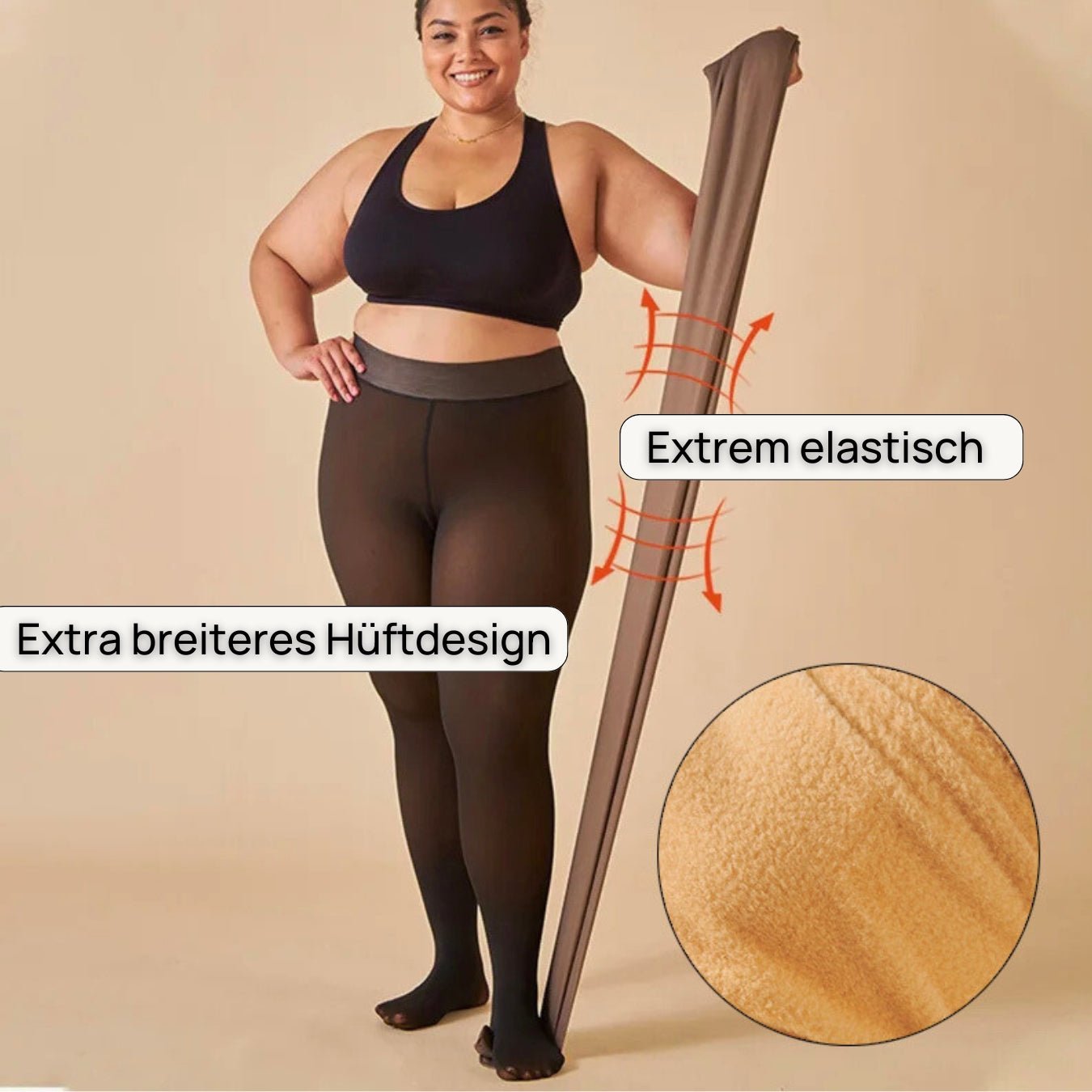 Fleece Strumpfhose™ mit stilvoller & bequemer Naht - Monoka