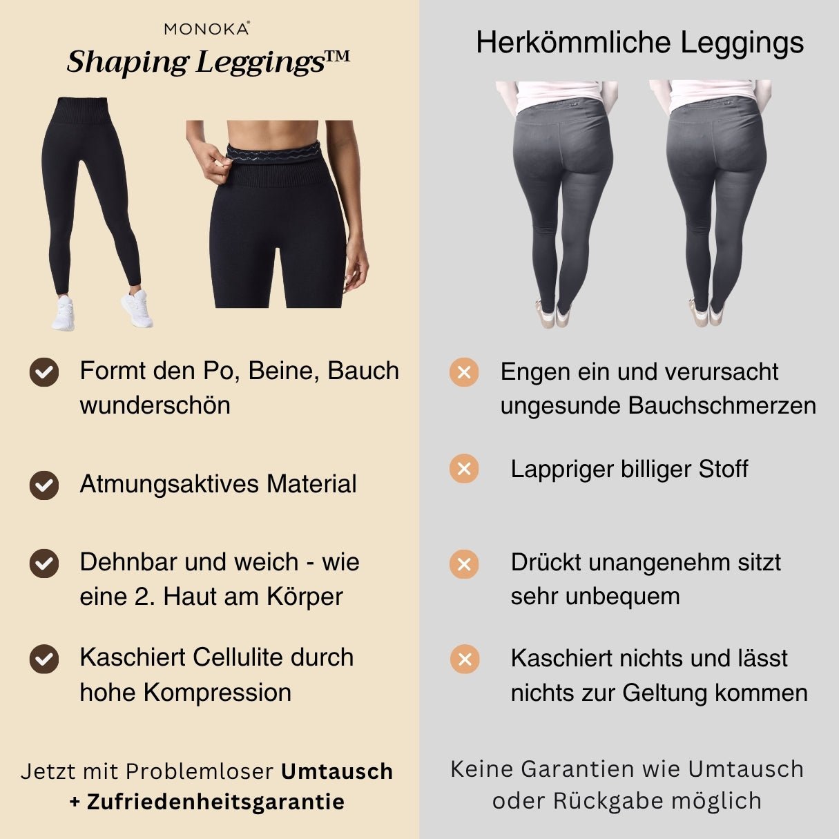High Waist Shaping Leggings™ - Monoka