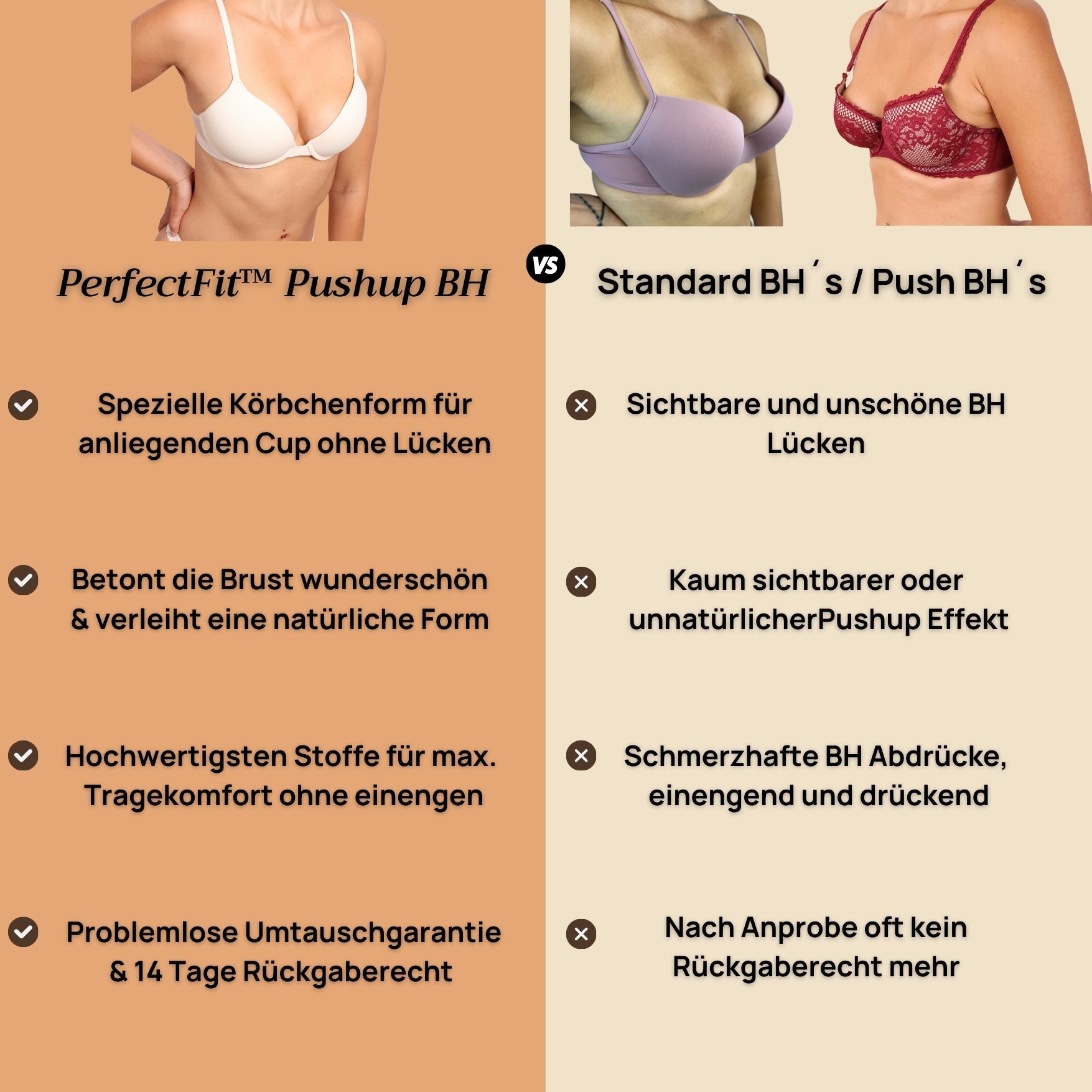 Perfect Fit Push - Up BH™ - Kein rutschen, kein drücken, keine BH Lücken - Monoka