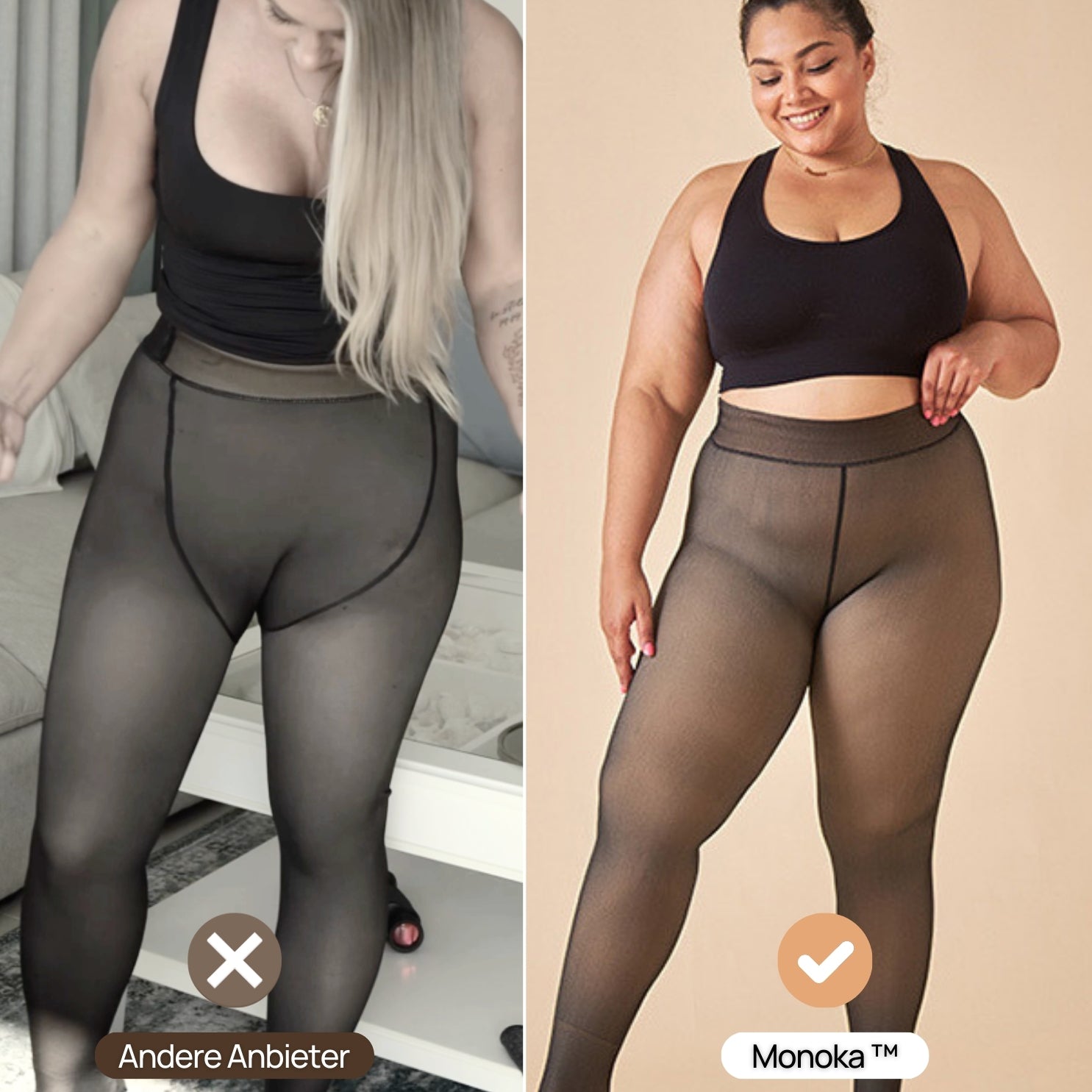 Perfektes Outfit Bundle™ Strumpfhosen + LederShorts - Monoka