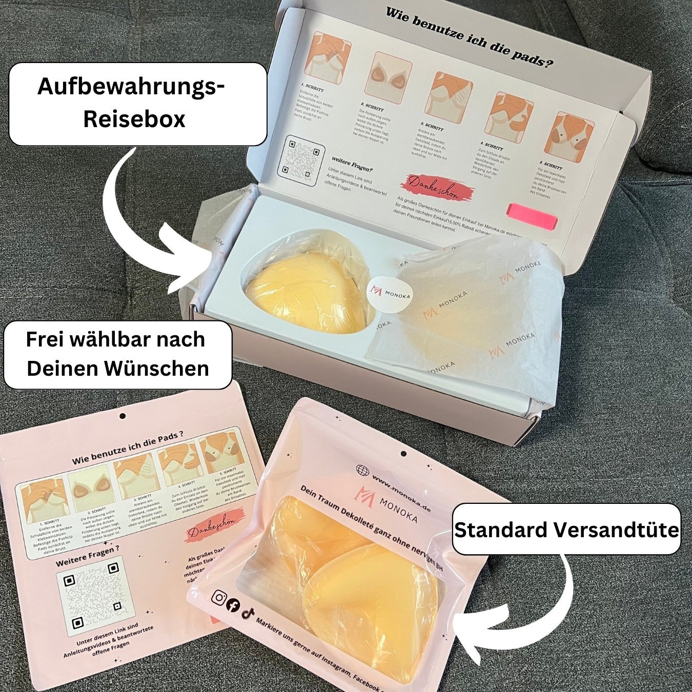 Soft Boost™ Dezenter Push um ein Körbchen - Monoka