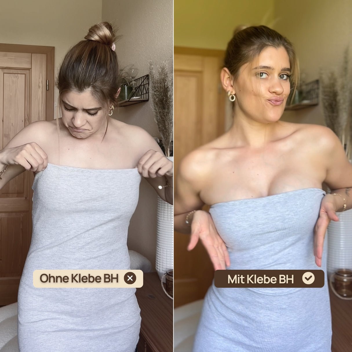 Unsichtbarer Pushup Klebe BH™ Trägerlos & Rückenfrei mit natürlich schönem Push Effekt - Monoka