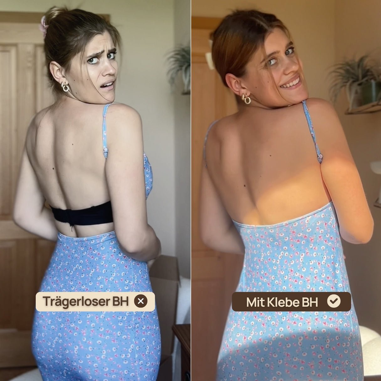 Unsichtbarer Pushup Klebe BH™ Trägerlos & Rückenfrei mit natürlich schönem Push Effekt - Monoka