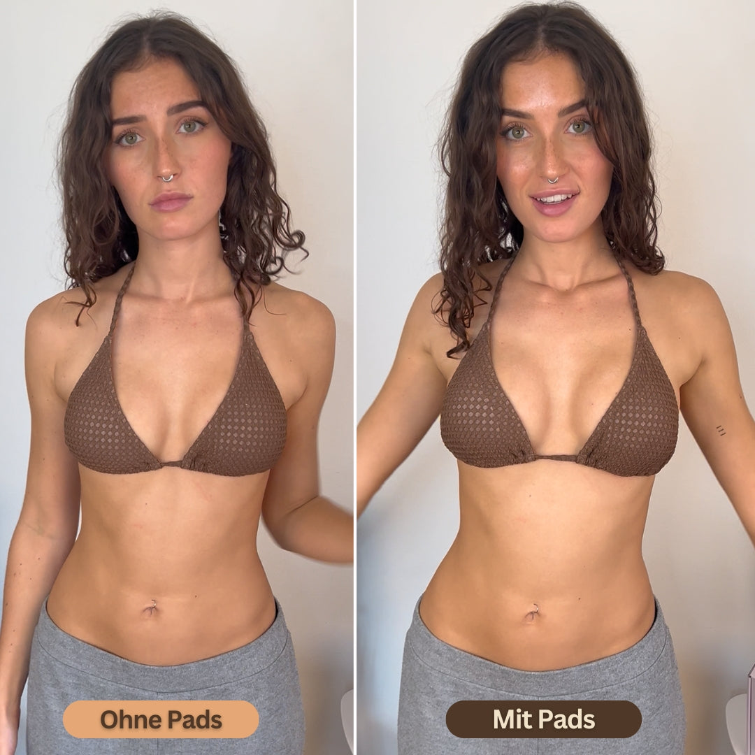 Monoka Bikini Push-Up Starterset™ Unsichtbare - wiederverwendbare VolumenPads für Bademode
