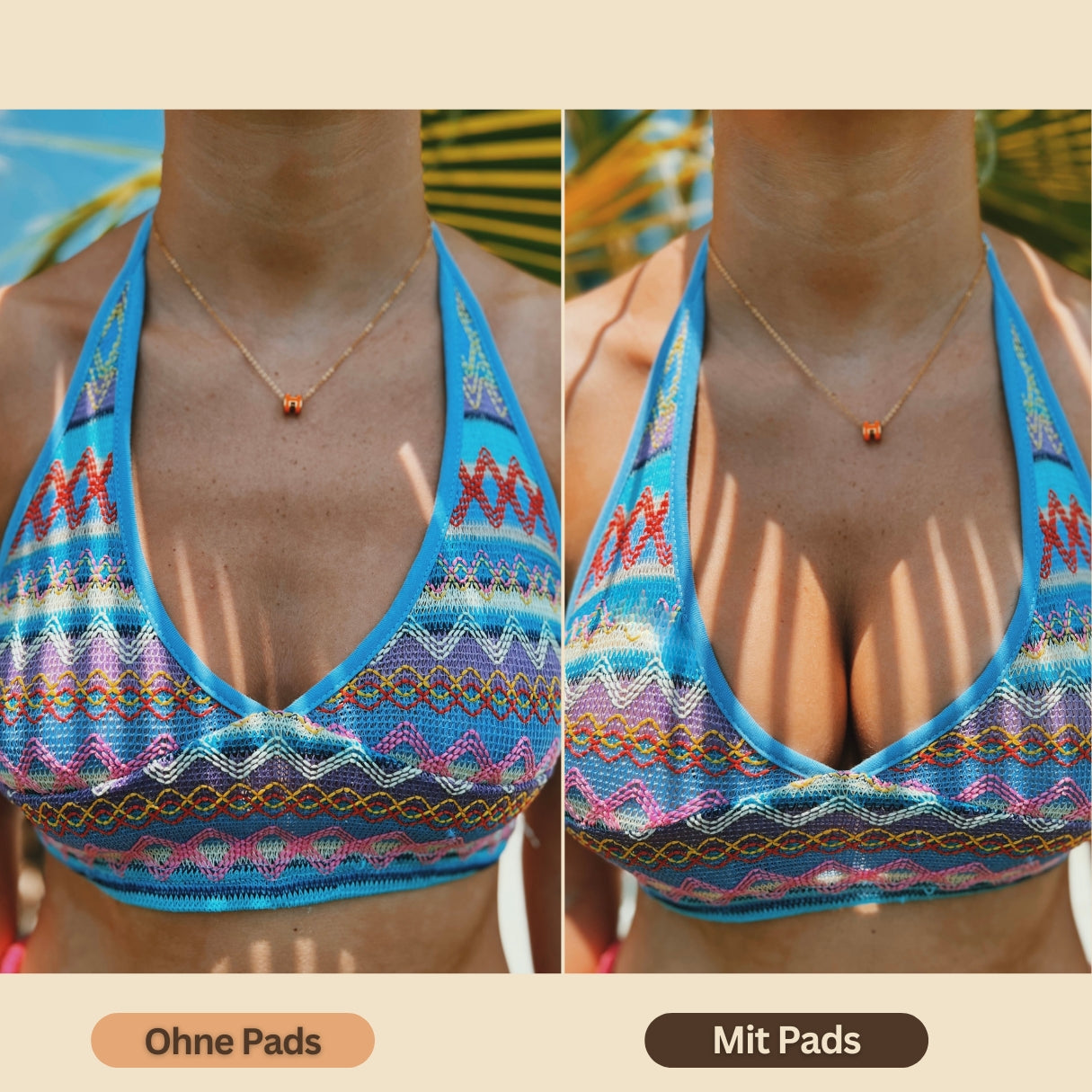 Monoka Bikini Push-Up Starterset™ Unsichtbare - wiederverwendbare VolumenPads für Bademode