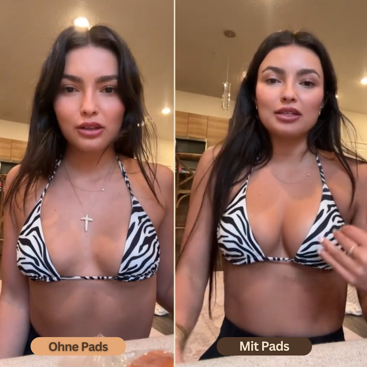Monoka Bikini Push-Up Starterset™ Unsichtbare - wiederverwendbare VolumenPads für Bademode