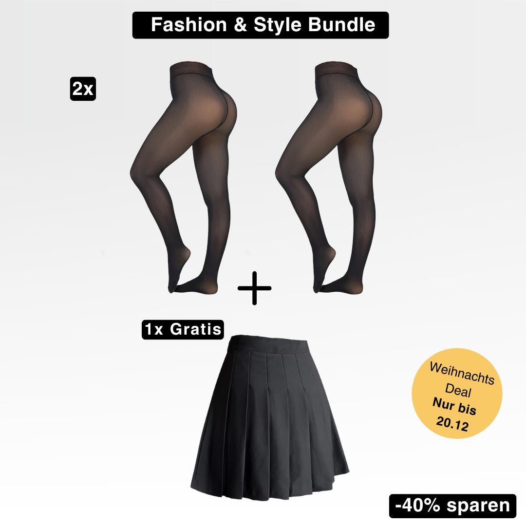 Fashion & Style Bundle™ 2x Strumpfhose + 1x Rock - Monoka