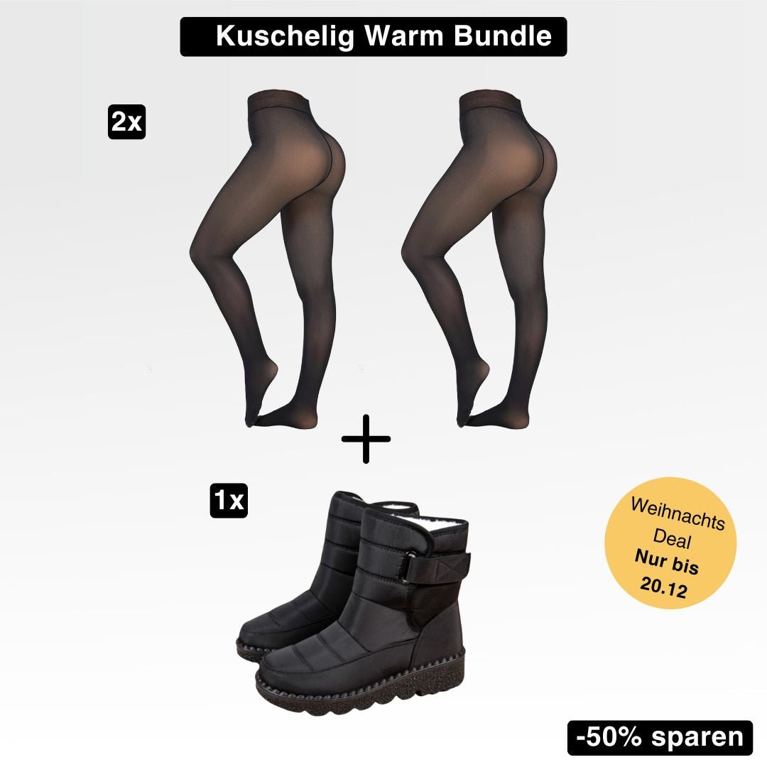 Kuschelig Warm Bundle™ 2x Strumpfhose + 1x WinterBoots - Monoka