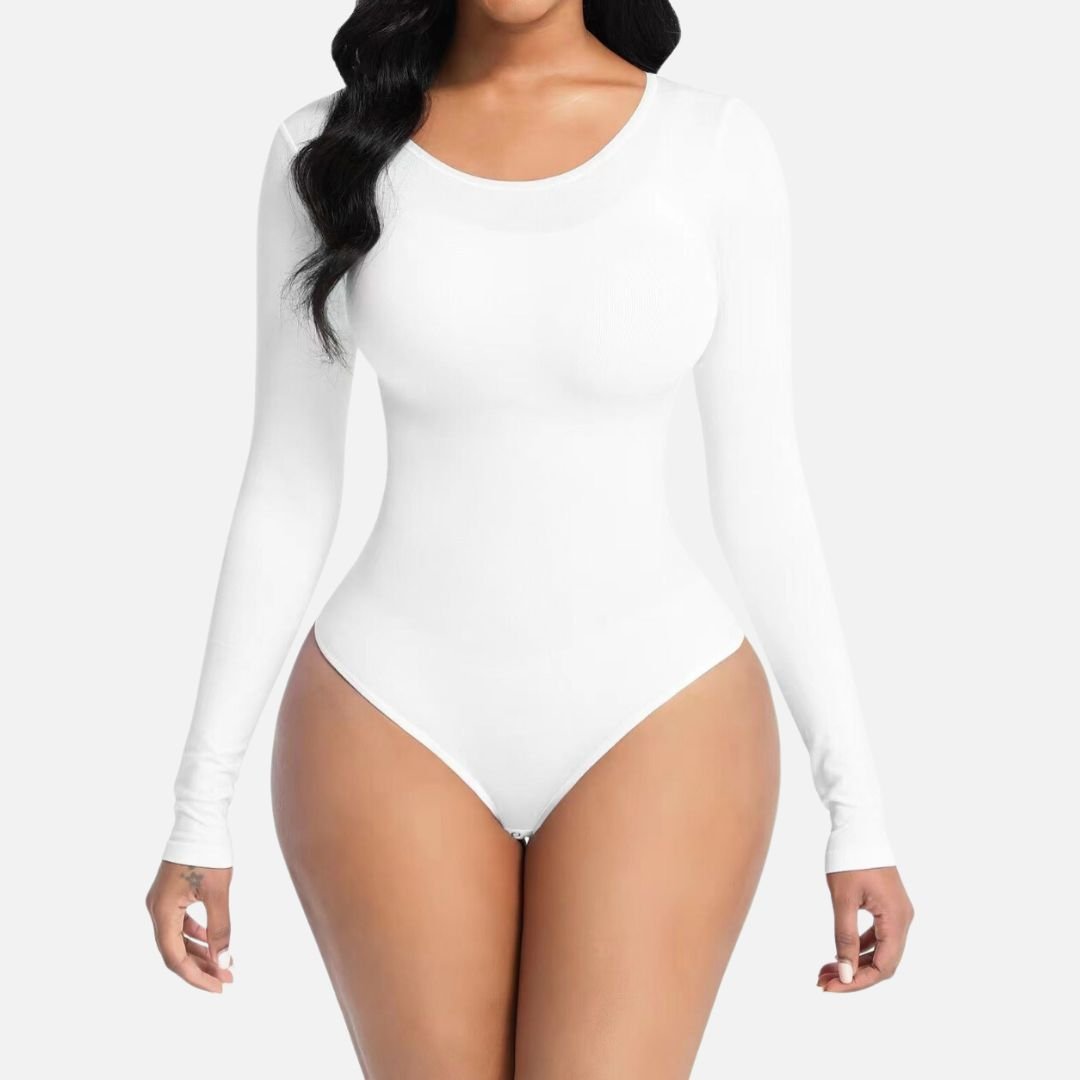 Langarm Body™ - Nahtloser Tanga - Bodysuit mit langen Ärmeln und Brustunterstützung, Shape Effekt - Monoka