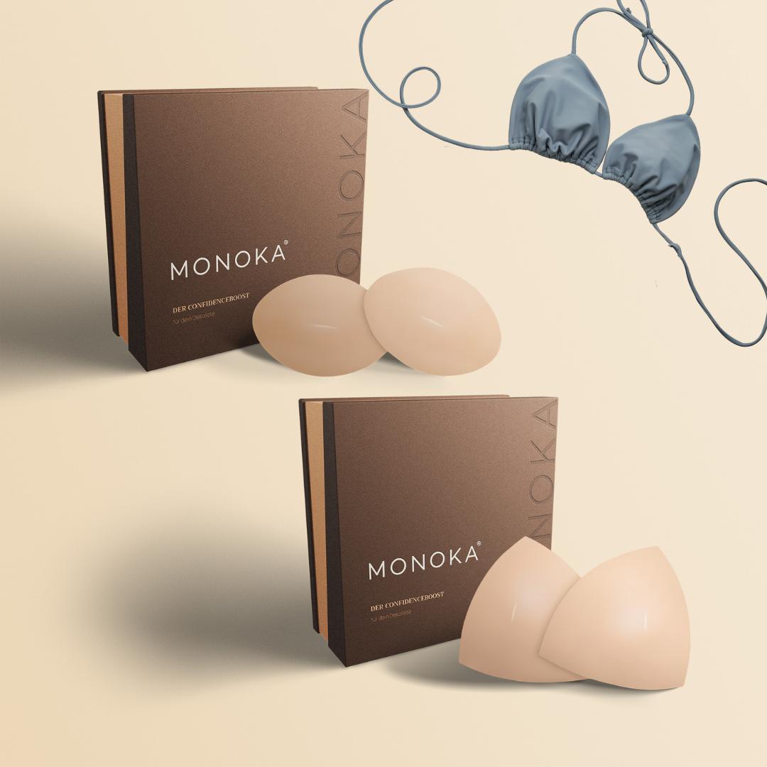 Monoka Bikini Push - Up Starterset™ Unsichtbare - wiederverwendbare VolumenPads für Bademode - Monoka