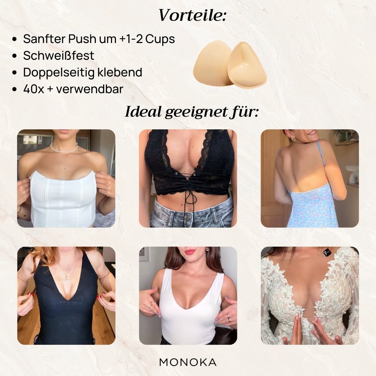 Patentierte Pushpads™ - Monoka