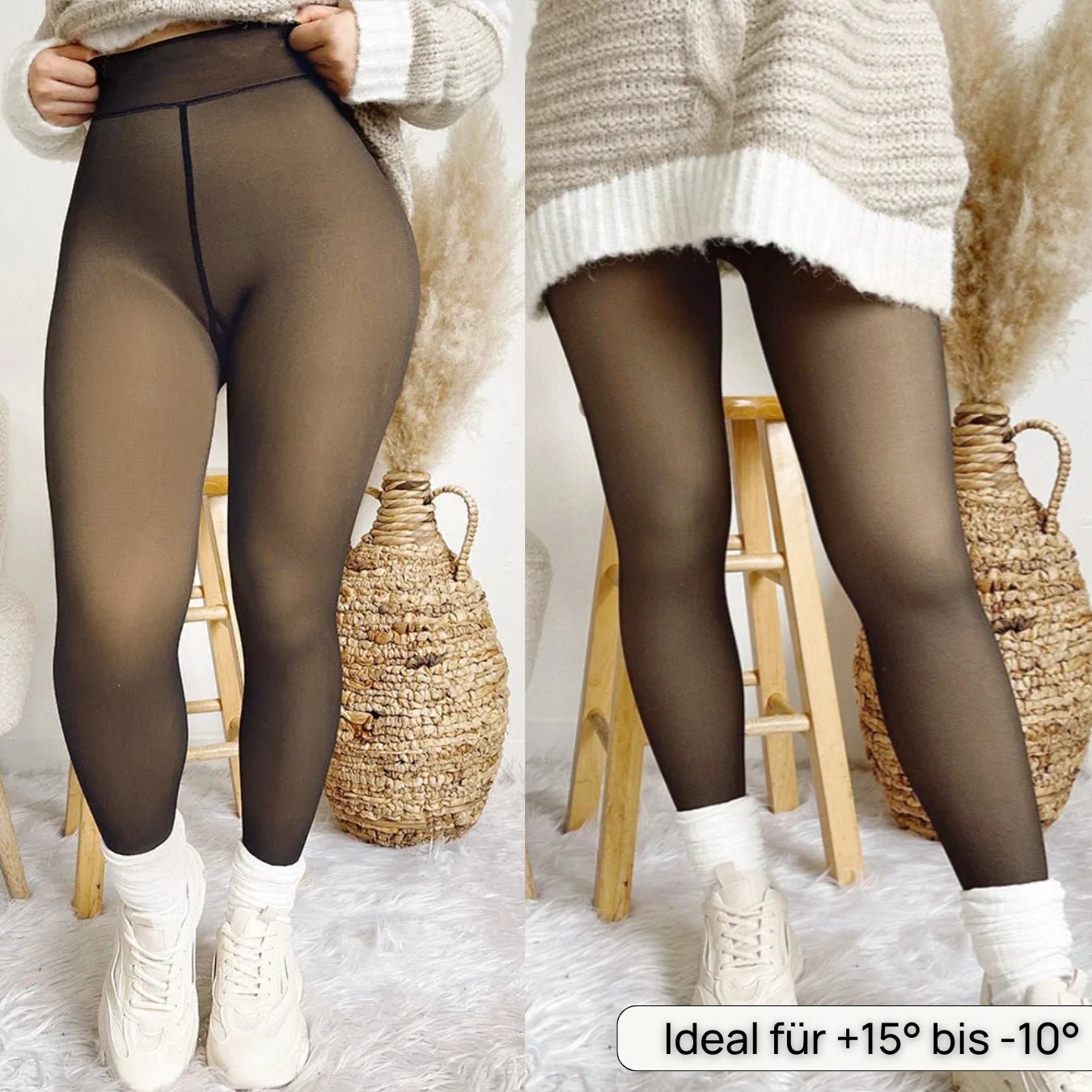 Perfektes Outfit Bundle™ Strumpfhosen + LederShorts - Monoka