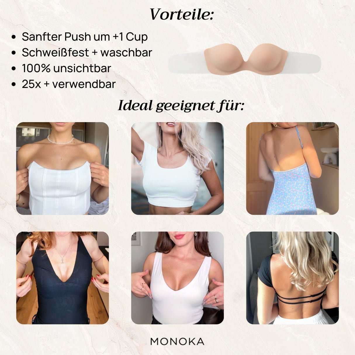 Unsichtbarer Klebe BH™ - Monoka